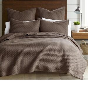 Levtex Home Cross Stitch Reversible King/Cal King Quilt Set